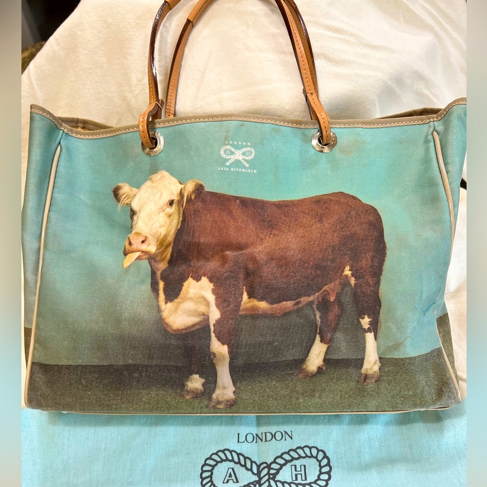 Anya Hindmarch Canvas Cow Tote